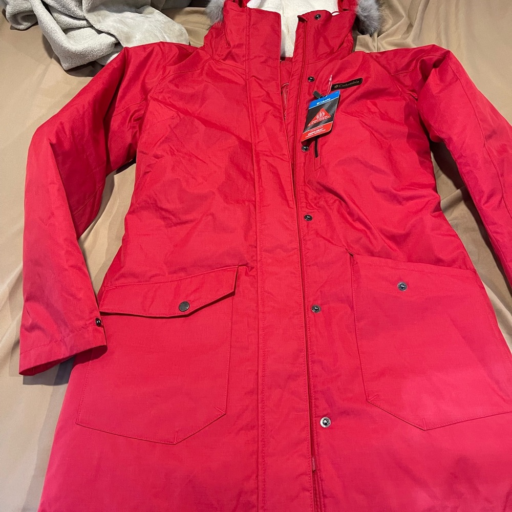 Columbia Red Ski Jacket Insulated Waterproof